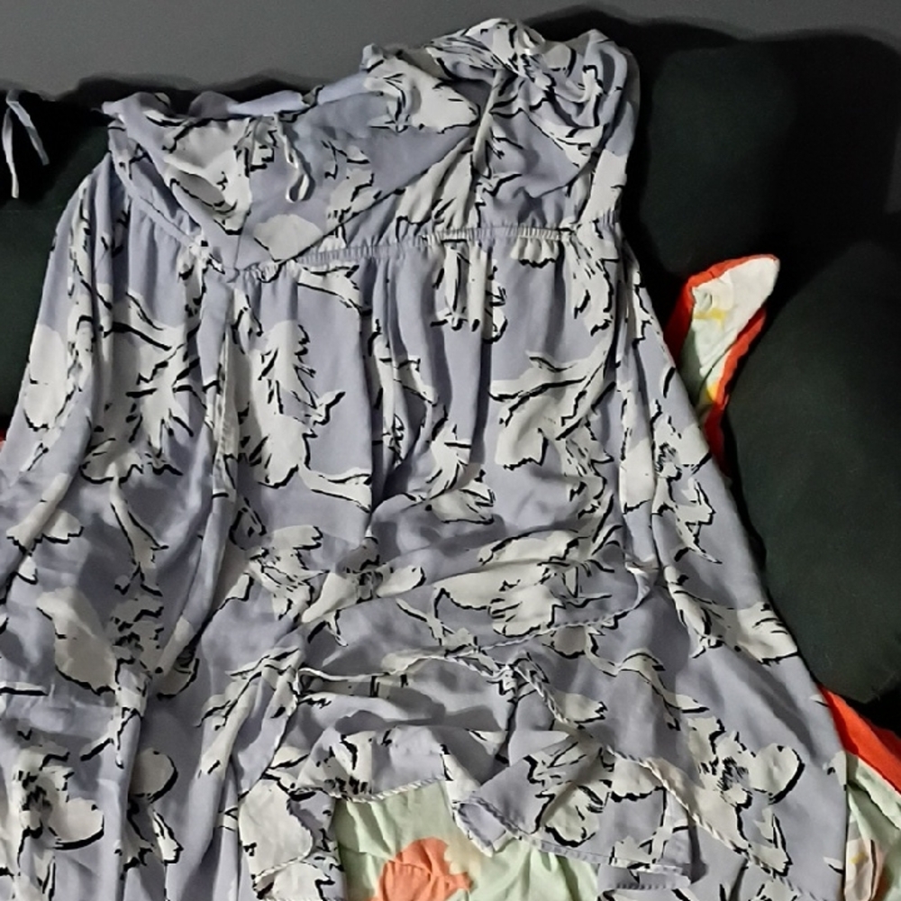 Lane Bryant Light Blue and Black Dress